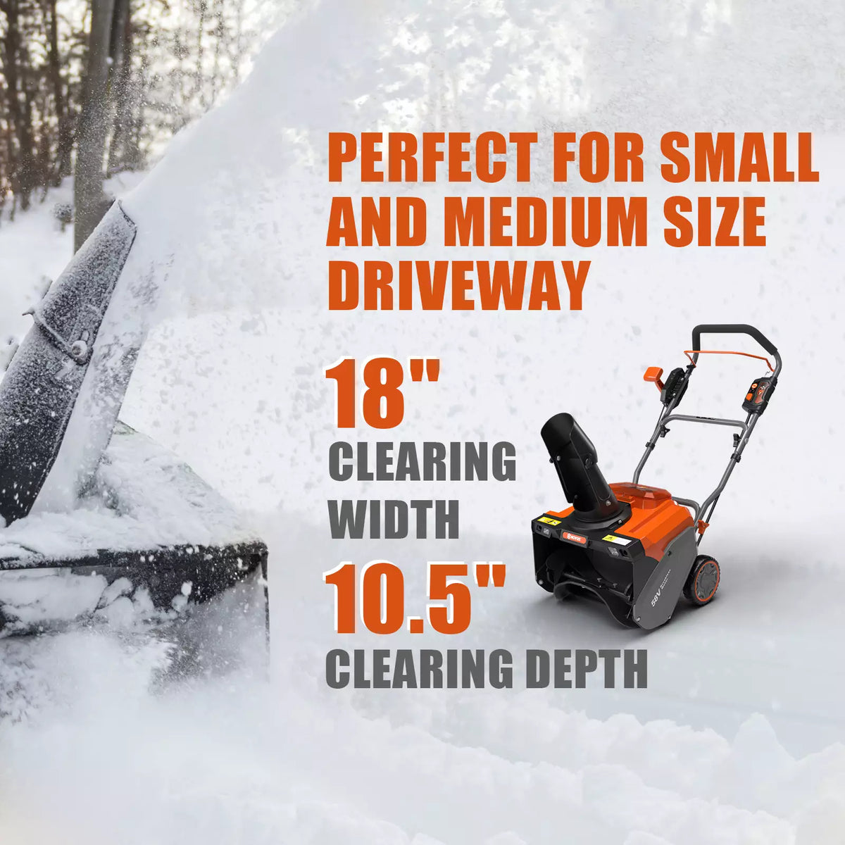 18″ Cordless Snow Blower NV18SSB