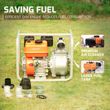 NOVUS Semi Trash Pump 3 Inch, 212cc 4 Cycle Engine, 238 GPM 100ft Lift 23ft Suction, Gas Powered Water Pump for Pond Pool Draining Gardening Irrigation, EPA Certified