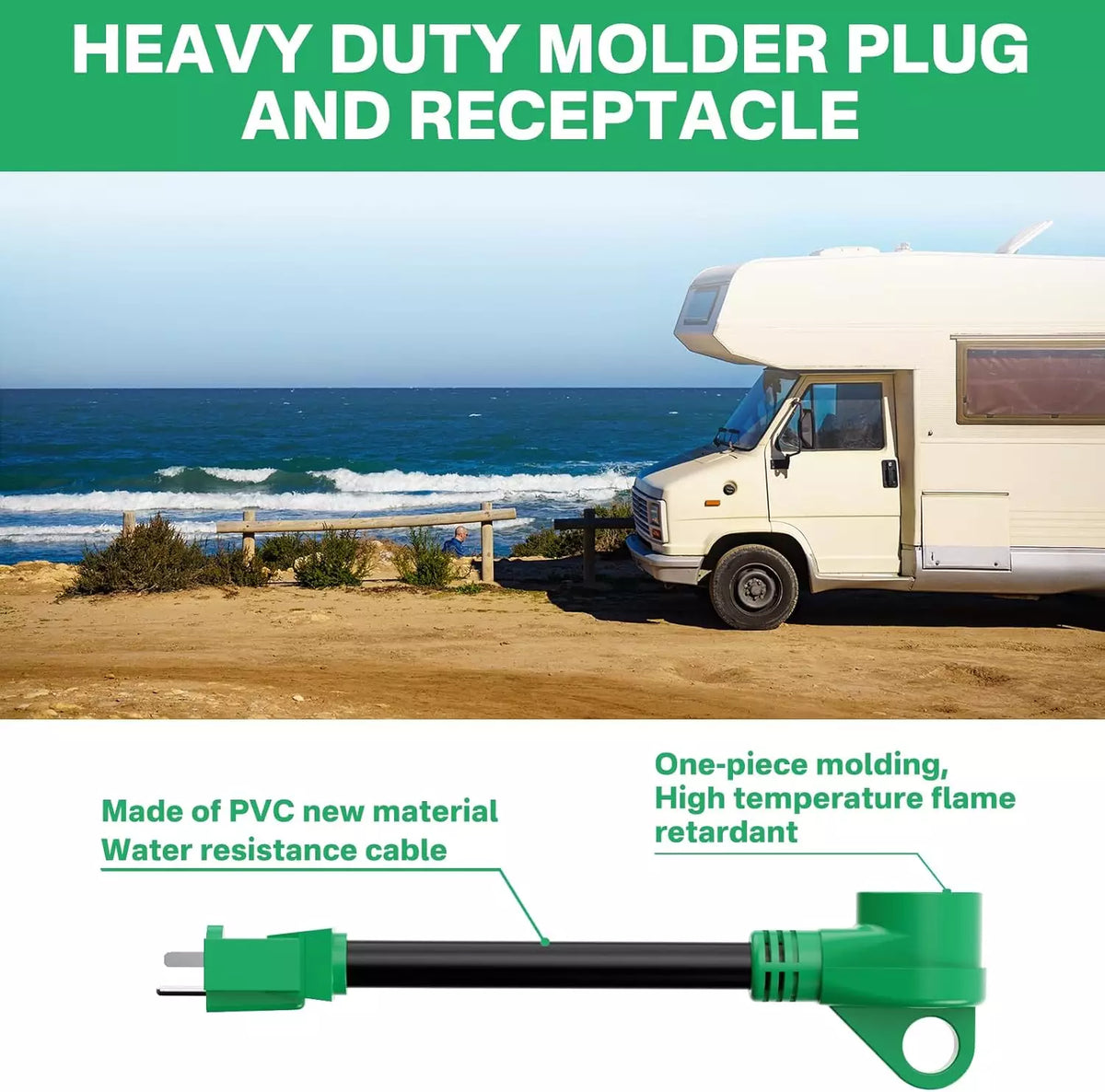 15 Amp To 30 Amp RV Power Adapter Cord