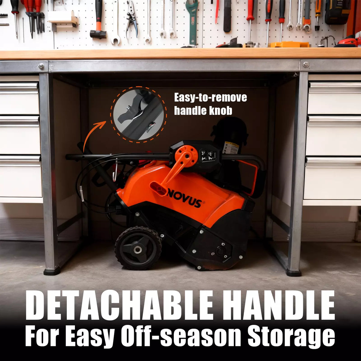 NOVUS Single Stage Gas Snow Blower, 18" Clearing Width, 10.5" Clearing Depth, 190° Remote Chute Control, Compact, Lightweight Design, Steel-Reinforced Rubber Auger, Recoil Start