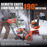 NOVUS Gas Snow Blower 24 Inch, 2 Stage Self Propelled Snow Thrower, 212cc OHV Snow Engine with Electric Start, Steel Auger, LED Headlight, 190° Chute Rotation, Up to 40ft Throwing Distance