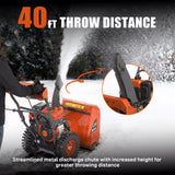 NOVUS Gas Snow Blower 24 Inch, 2 Stage Self Propelled Snow Thrower, 212cc OHV Snow Engine with Electric Start, Steel Auger, LED Headlight, 190° Chute Rotation, Up to 40ft Throwing Distance