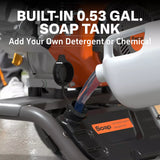 NOVUS Gas Pressure Washer 3400 PSI, 2.6 GPM Power Washer with 30FT Extra-Long Hose, 5 Nozzles, Onboard Soap Tank, 212CC Engine, Spray Gun and Wand, for Vehicles Driveways Patios Fences Furniture