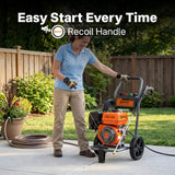 NOVUS Gas Pressure Washer 3500 PSI 2.6 GPM, 212cc Engine | with Onboard Soap Tank, 5 Nozzles, Spray Gun, Wand, 30-ft Hose,for Driveways, Concrete, Patios, and Home Outdoor Cleaning