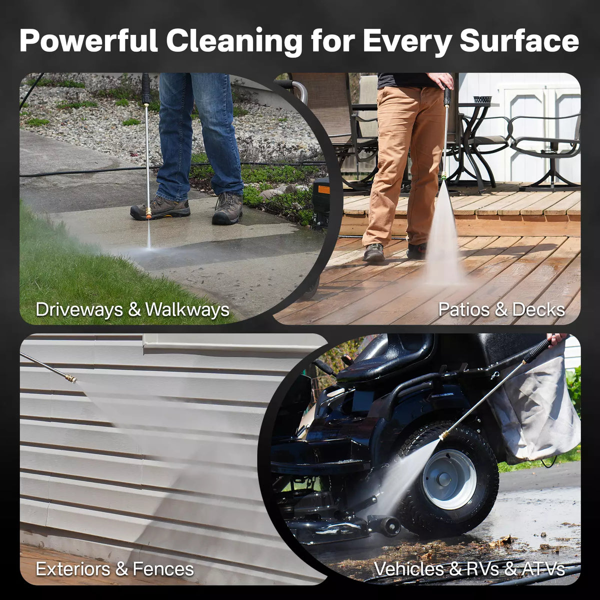 NOVUS Gas Pressure Washer 3500 PSI 2.6 GPM, 212cc Engine | with Onboard Soap Tank, 5 Nozzles, Spray Gun, Wand, 30-ft Hose,for Driveways, Concrete, Patios, and Home Outdoor Cleaning